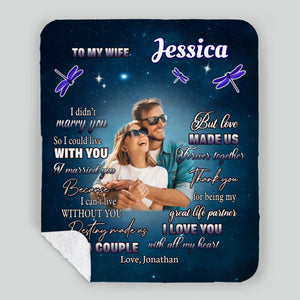 To My Beloved Wife – Personalized Blanket with Name & Message - 89Prints