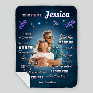 To My Beloved Wife – Personalized Blanket with Name & Message - 89Prints