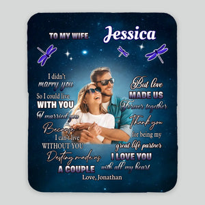 To My Beloved Wife – Personalized Blanket with Name & Message - 89Prints