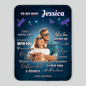 To My Beloved Wife – Personalized Blanket with Name & Message - 89Prints