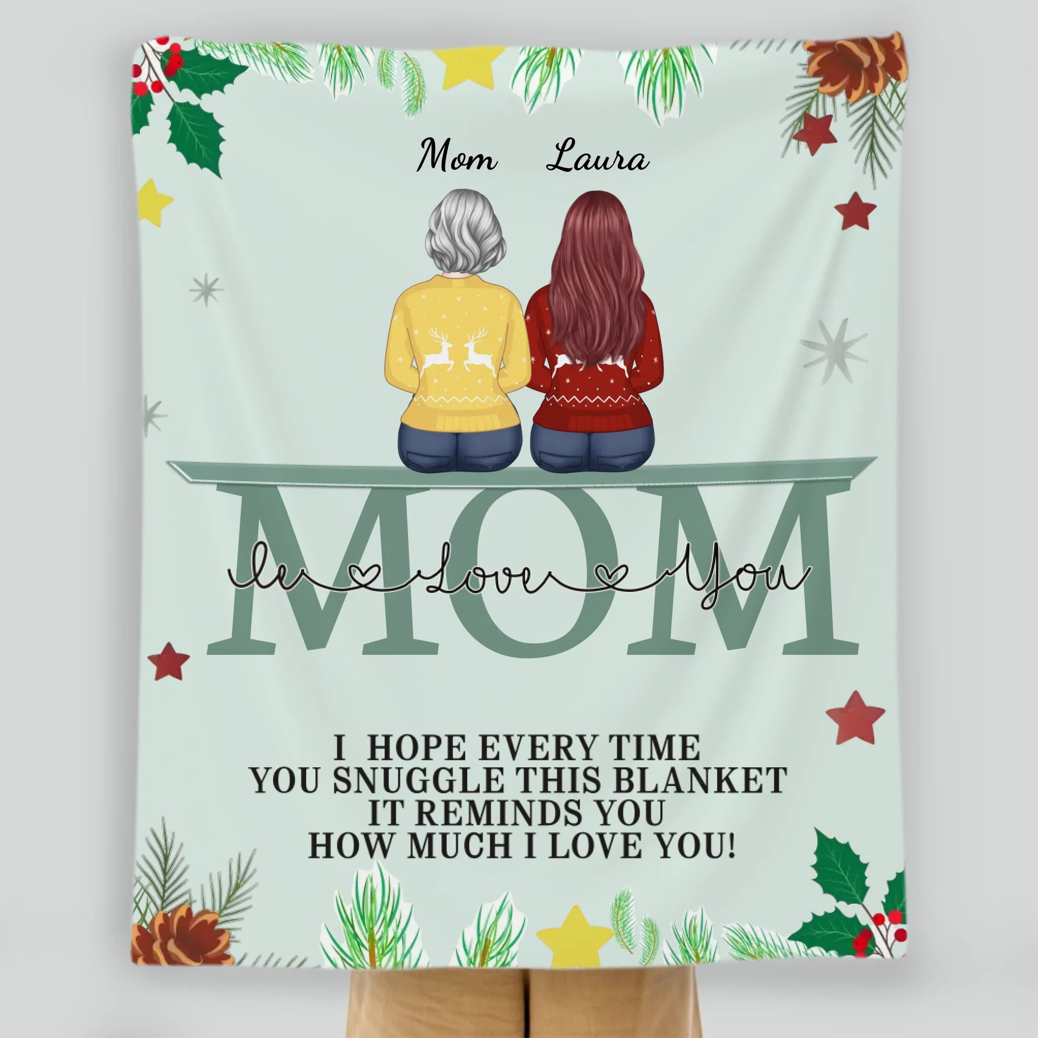 Personalized Memorial Blanket for Mom – Custom Name Tribute - 89Prints