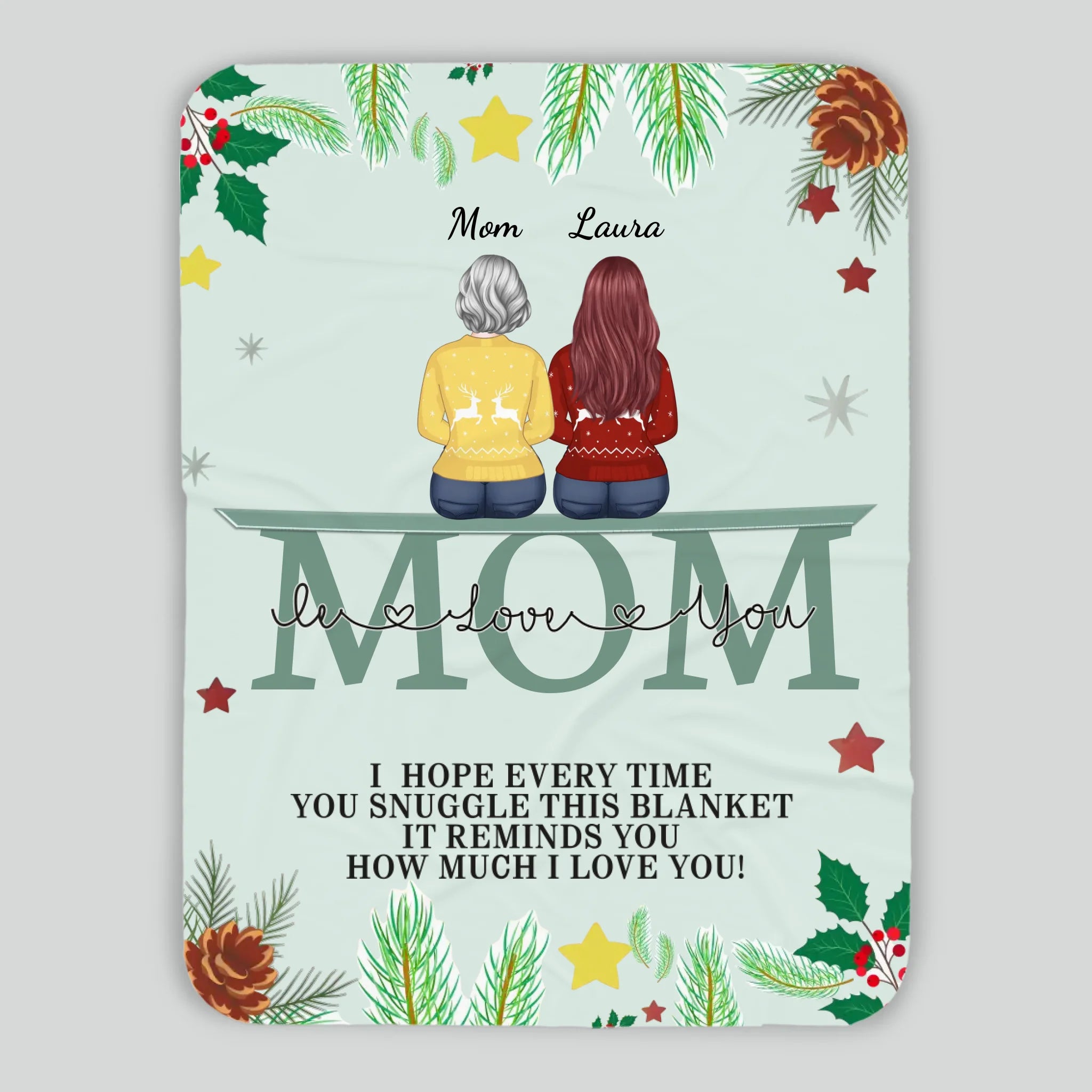Personalized Memorial Blanket for Mom – Custom Name Tribute - 89Prints