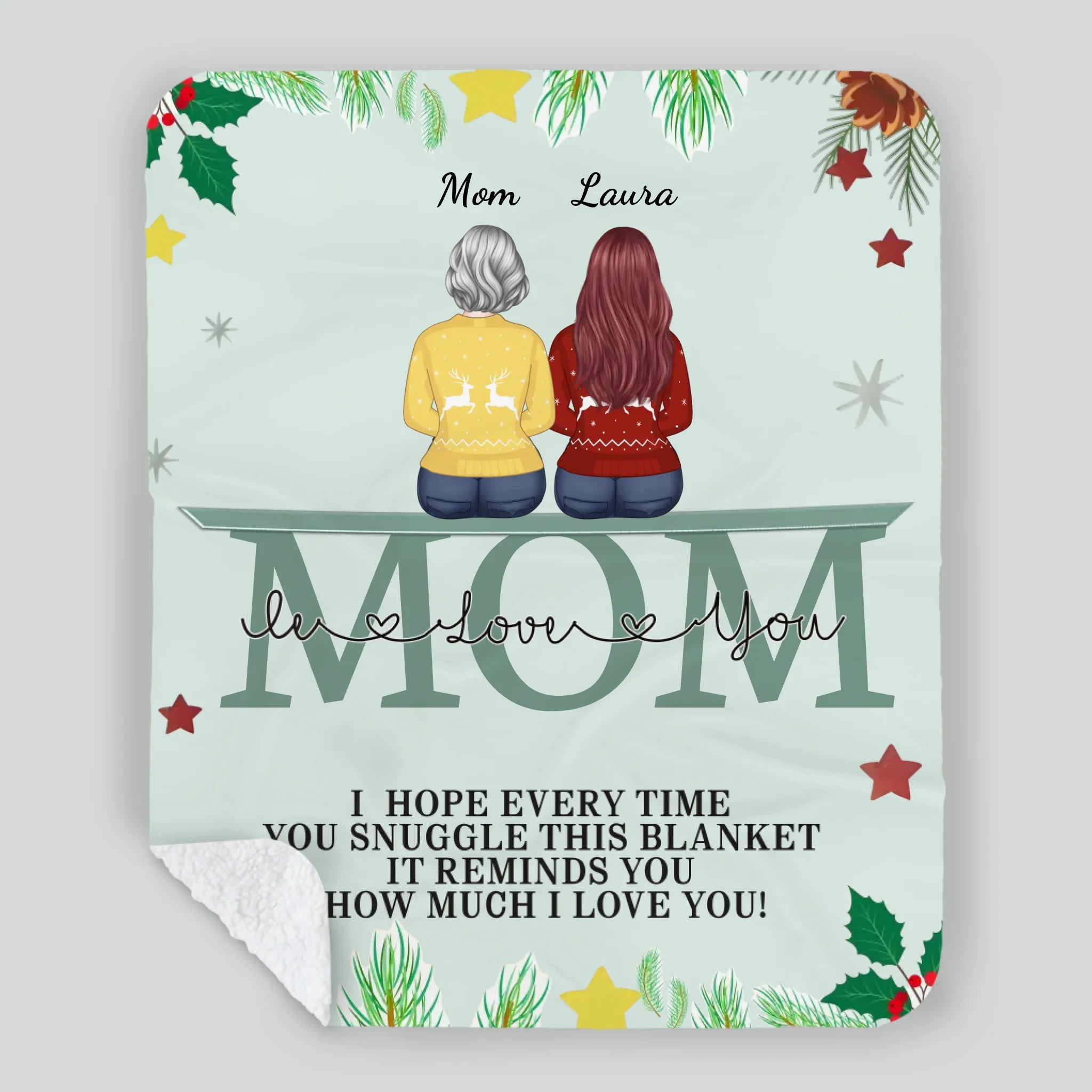 Personalized Memorial Blanket for Mom – Custom Name Tribute - 89Prints