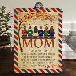 Personalized Memorial Blanket – My Dear Mom Tribute with Custom Name - 89Prints