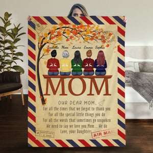 Personalized Memorial Blanket – My Dear Mom Tribute with Custom Name - 89Prints