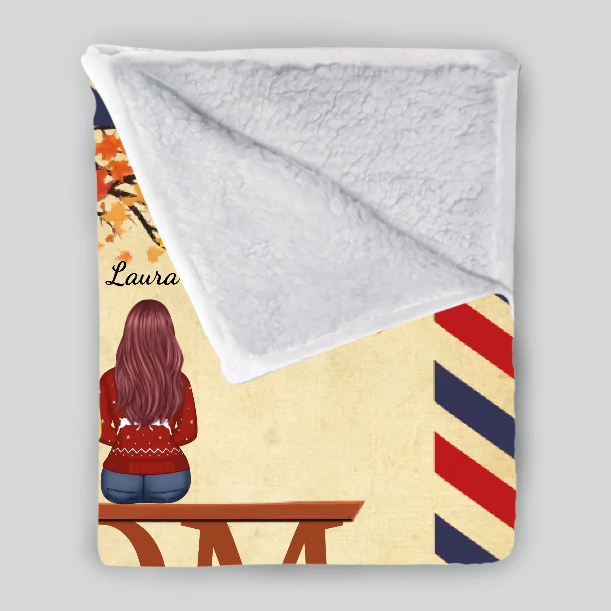 Personalized Memorial Blanket – My Dear Mom Tribute with Custom Name - 89Prints