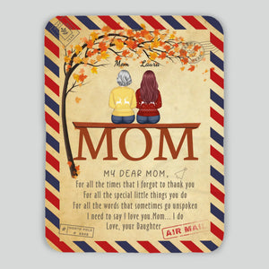 Personalized Memorial Blanket – My Dear Mom Tribute with Custom Name - 89Prints