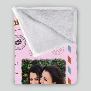 Personalized Memorial Blanket – My Sweetest Mom with Custom Photo & Name - 89Prints