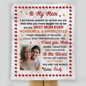 Personalized Blanket – Customizable with Photo and Name to My Mom - 89Prints