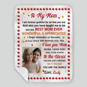 Personalized Blanket – Customizable with Photo and Name to My Mom - 89Prints