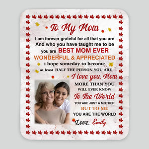 Personalized Blanket – Customizable with Photo and Name to My Mom - 89Prints