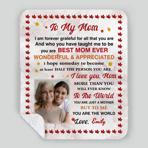 Personalized Blanket – Customizable with Photo and Name to My Mom - 89Prints