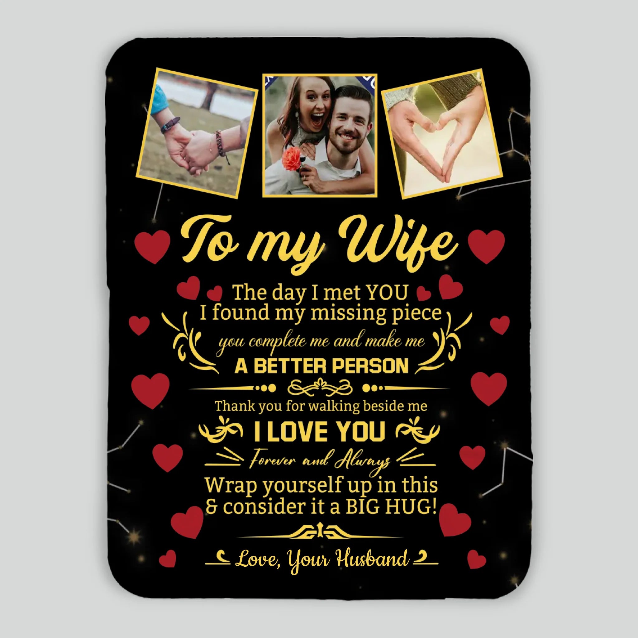 Personalized Blanket for Wife – A Warm Reminder of Forever Love - 89Prints
