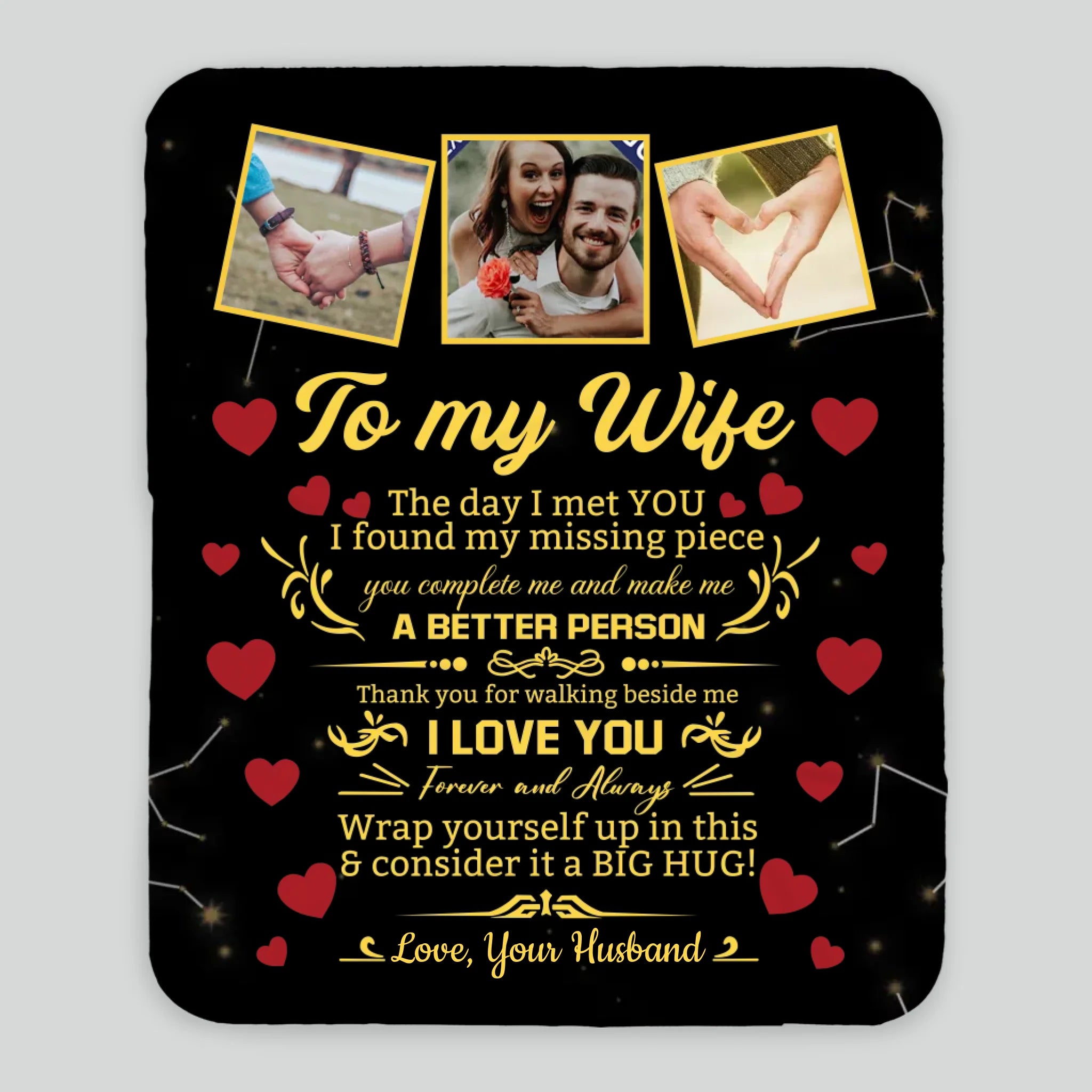 Personalized Blanket for Wife – A Warm Reminder of Forever Love - 89Prints