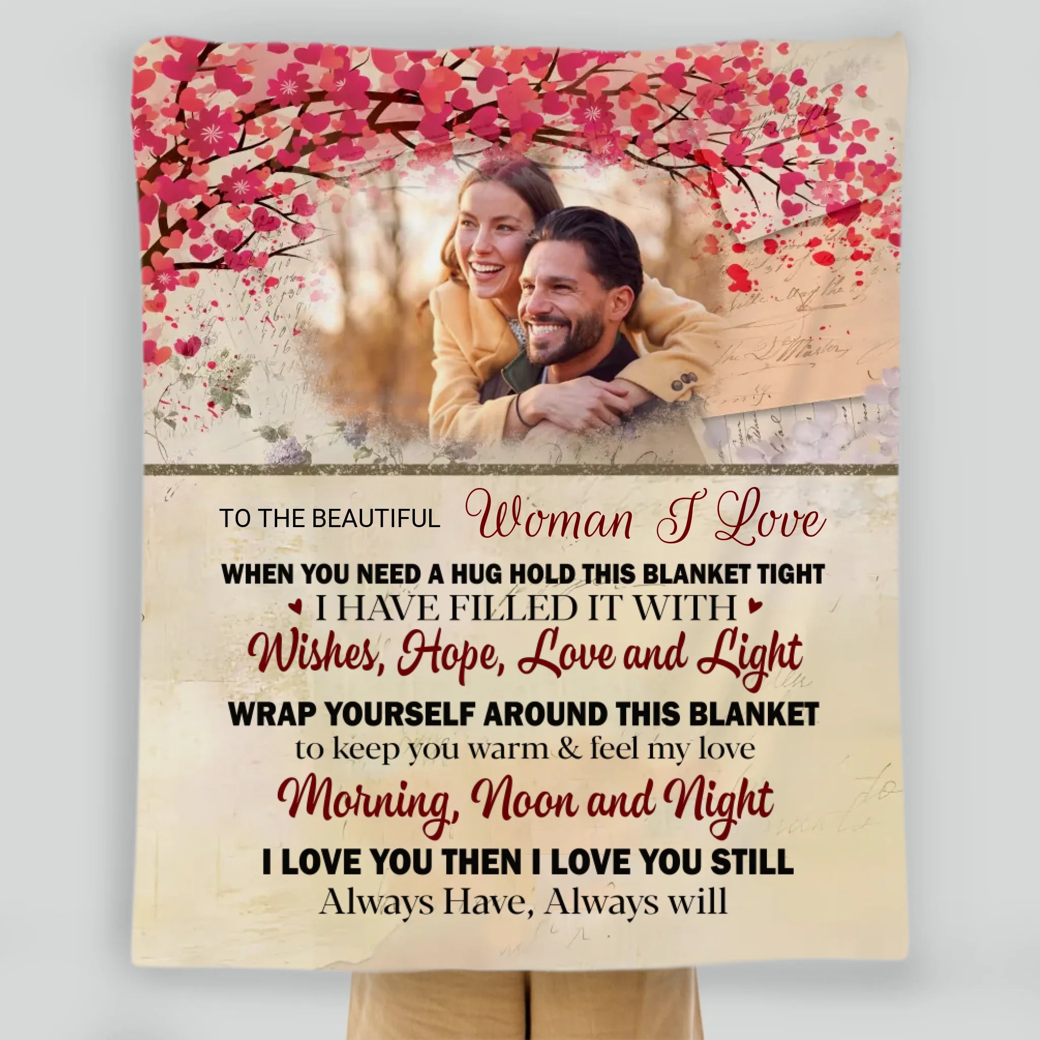 Personalized Husband & Wife Blanket – Where Love Lives Forever - 89Prints