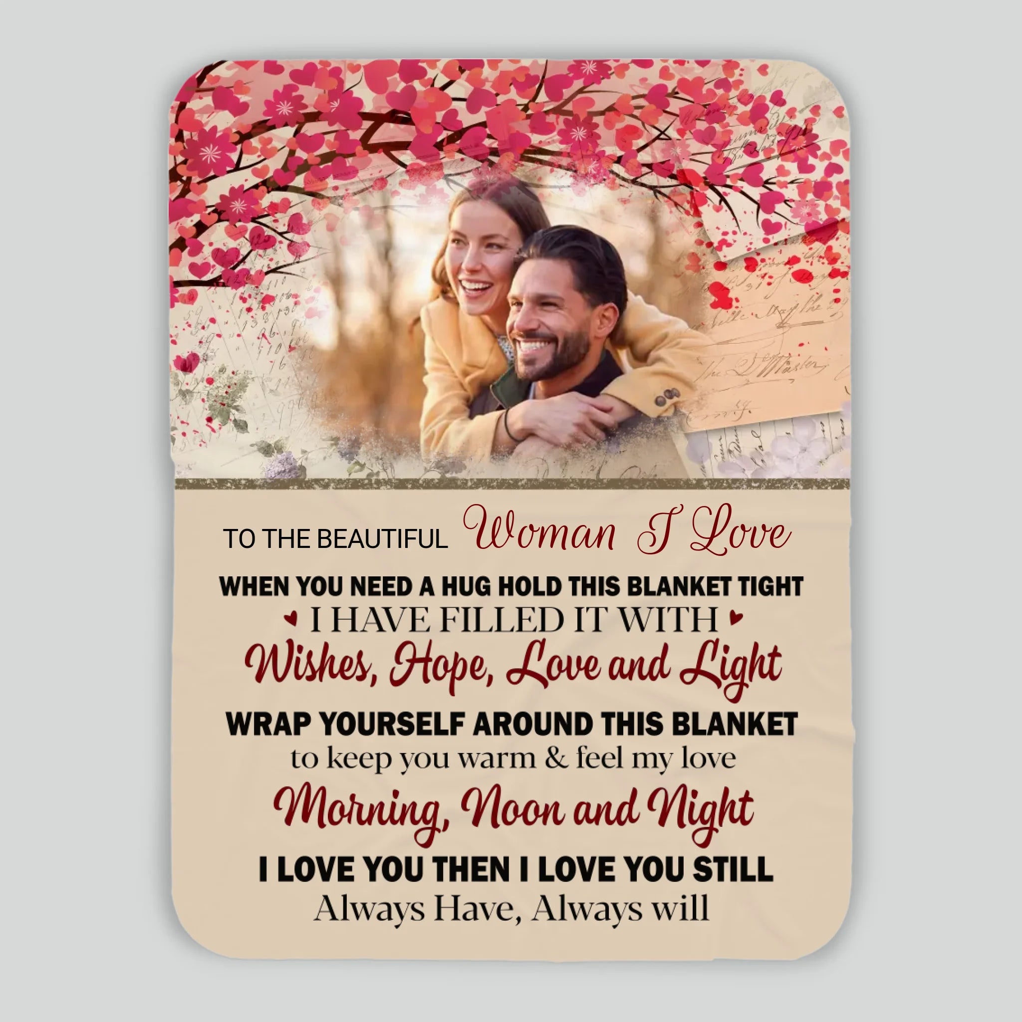 Personalized Husband & Wife Blanket – Where Love Lives Forever - 89Prints