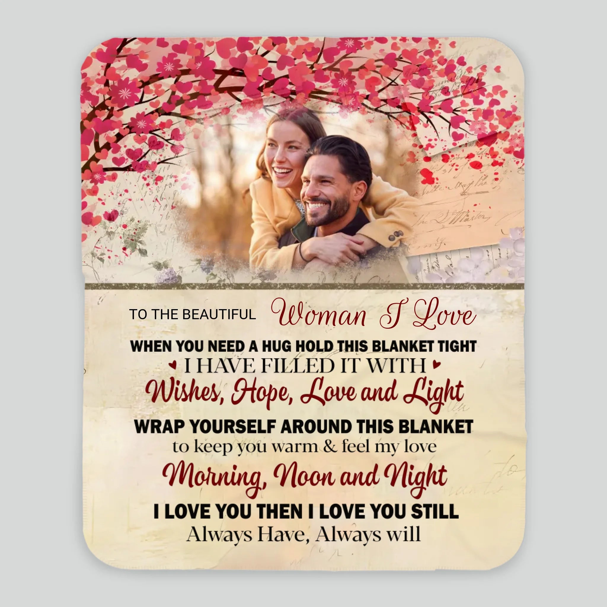 Personalized Husband & Wife Blanket – Where Love Lives Forever - 89Prints