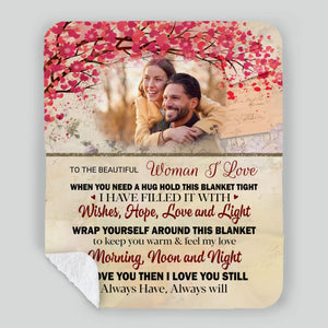 Personalized Husband & Wife Blanket – Where Love Lives Forever - 89Prints