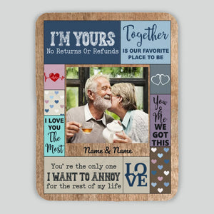 Personalized Husband & Wife Blanket – Together is Our Favorite Place to Be - 89Prints