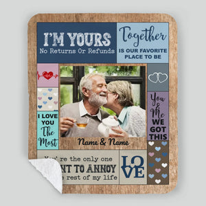 Personalized Husband & Wife Blanket – Together is Our Favorite Place to Be - 89Prints