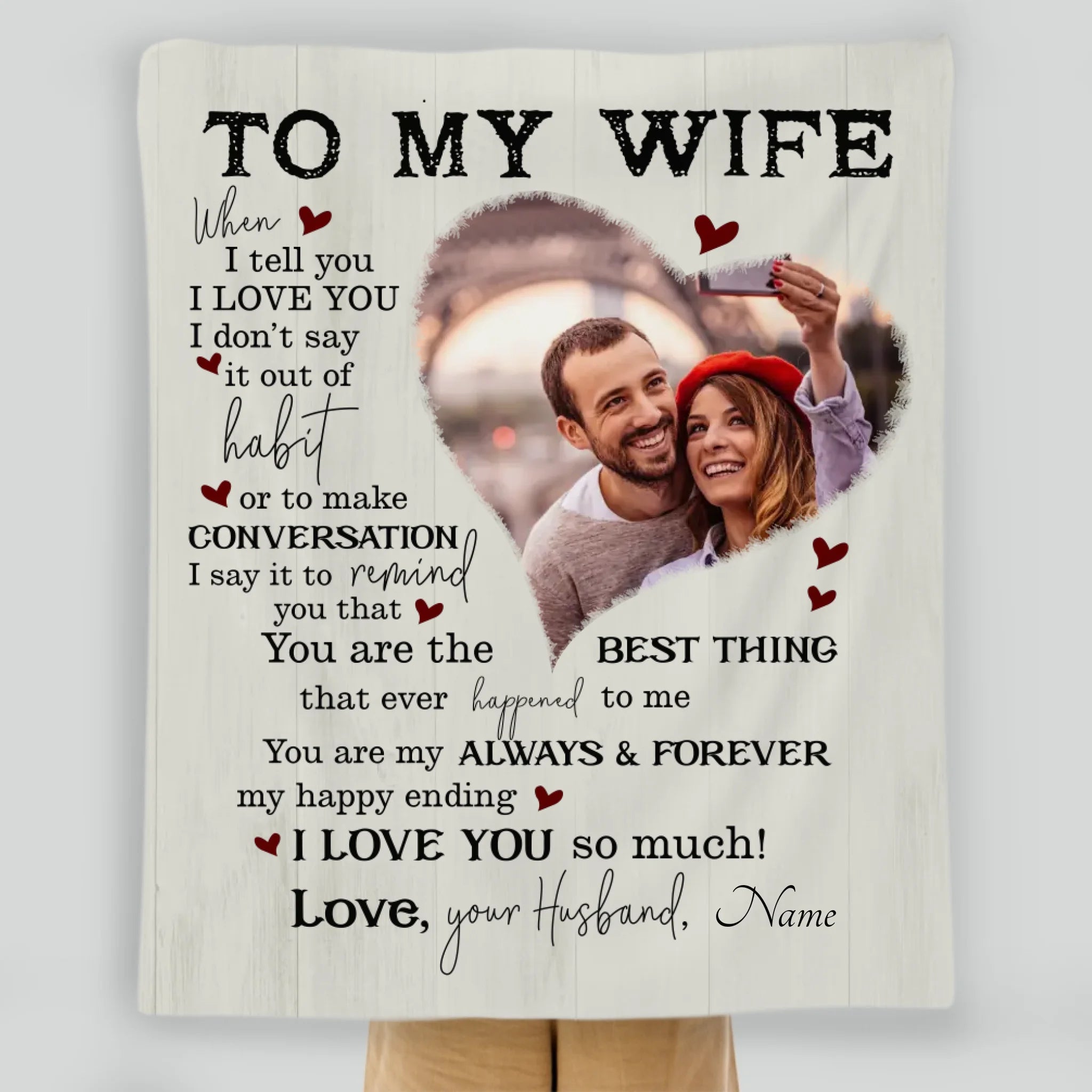 Personalized Wife Blanket – The Final Piece That Completes My Heart - 89Prints