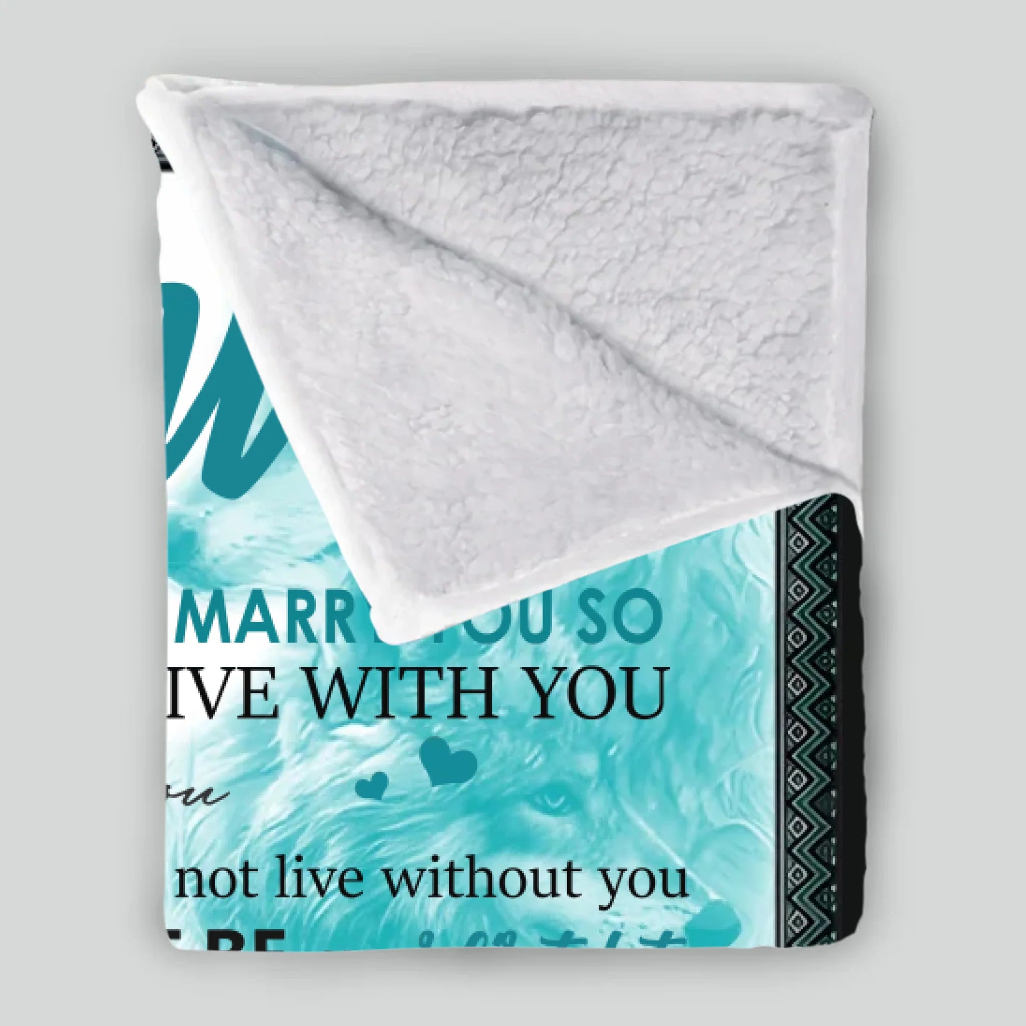 To My Wife – Custom Blanket with Your Name & Loving Message - 89Prints