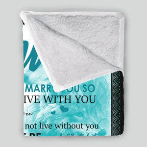 To My Wife – Custom Blanket with Your Name & Loving Message - 89Prints