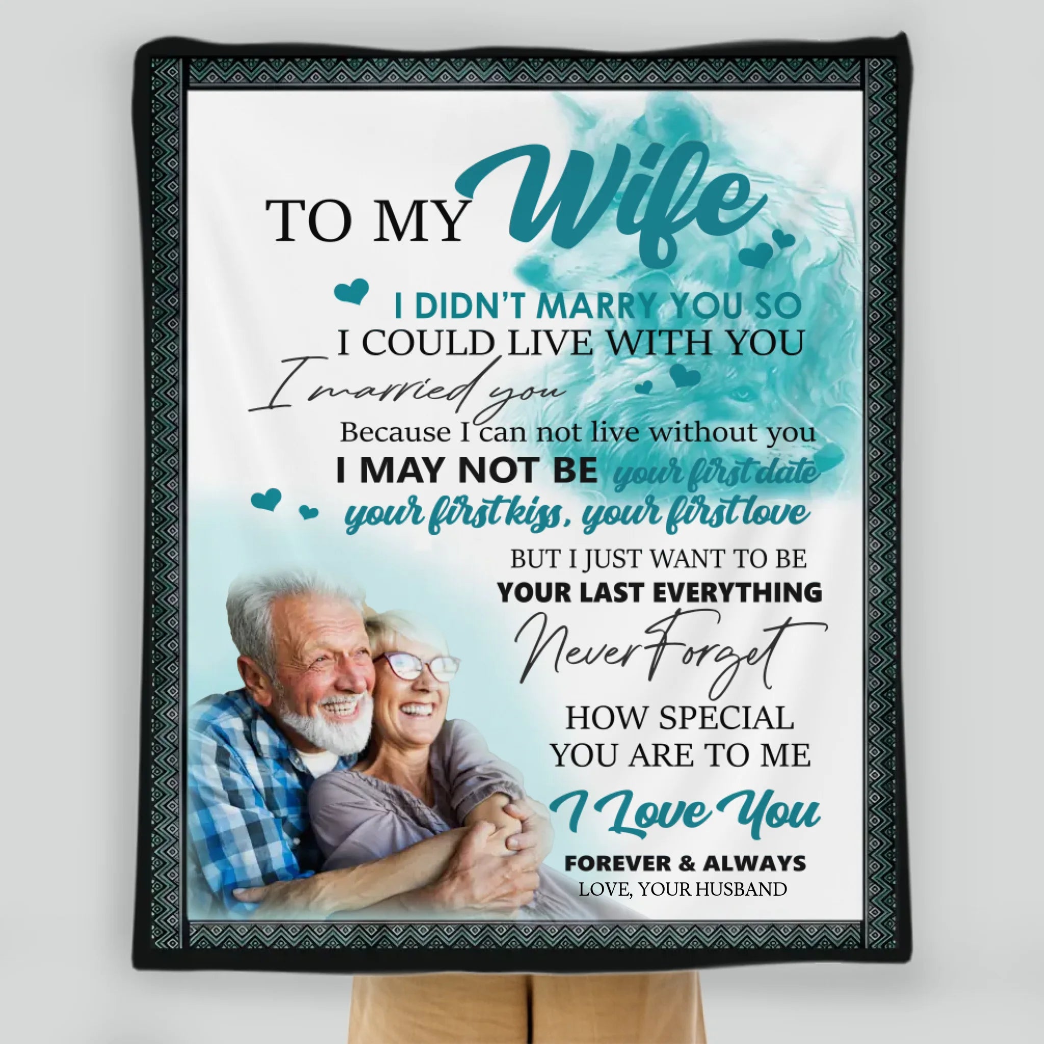 To My Wife – Custom Blanket with Your Name & Loving Message - 89Prints