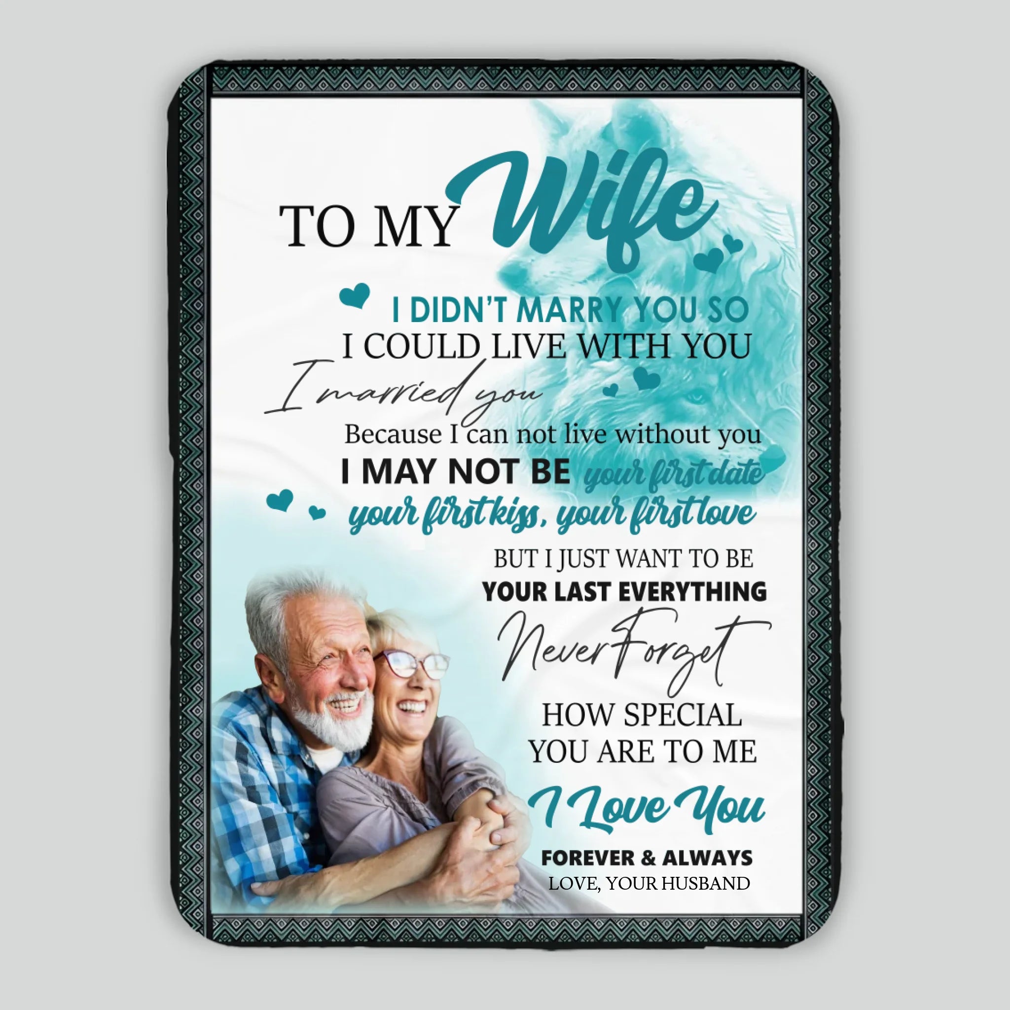 To My Wife – Custom Blanket with Your Name & Loving Message - 89Prints