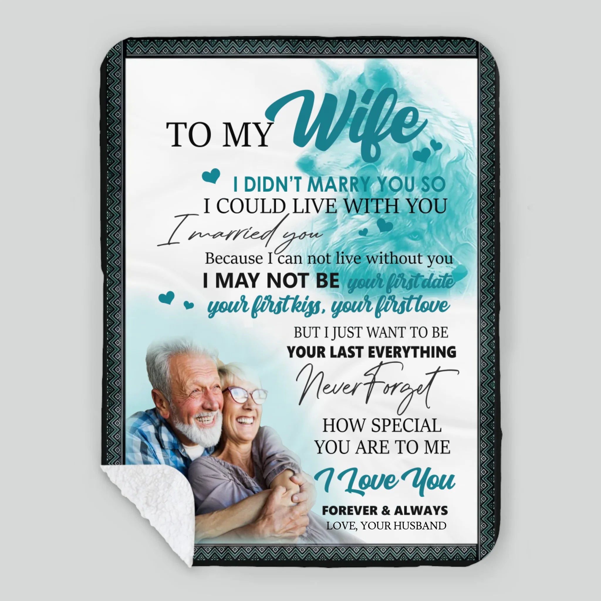 To My Wife – Custom Blanket with Your Name & Loving Message - 89Prints