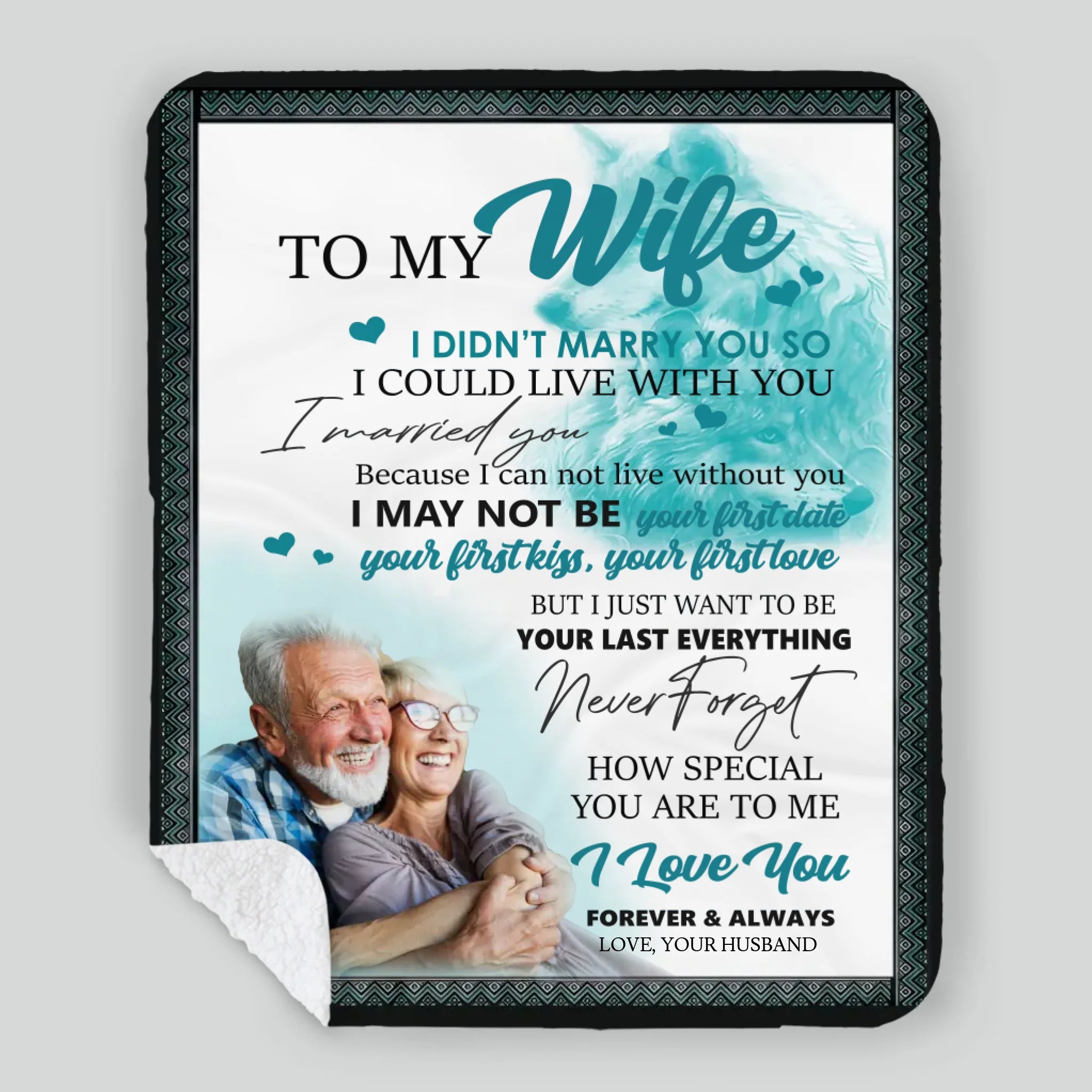To My Wife – Custom Blanket with Your Name & Loving Message - 89Prints