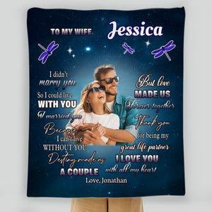 To My Beloved Wife – Personalized Blanket with Name & Message - 89Prints