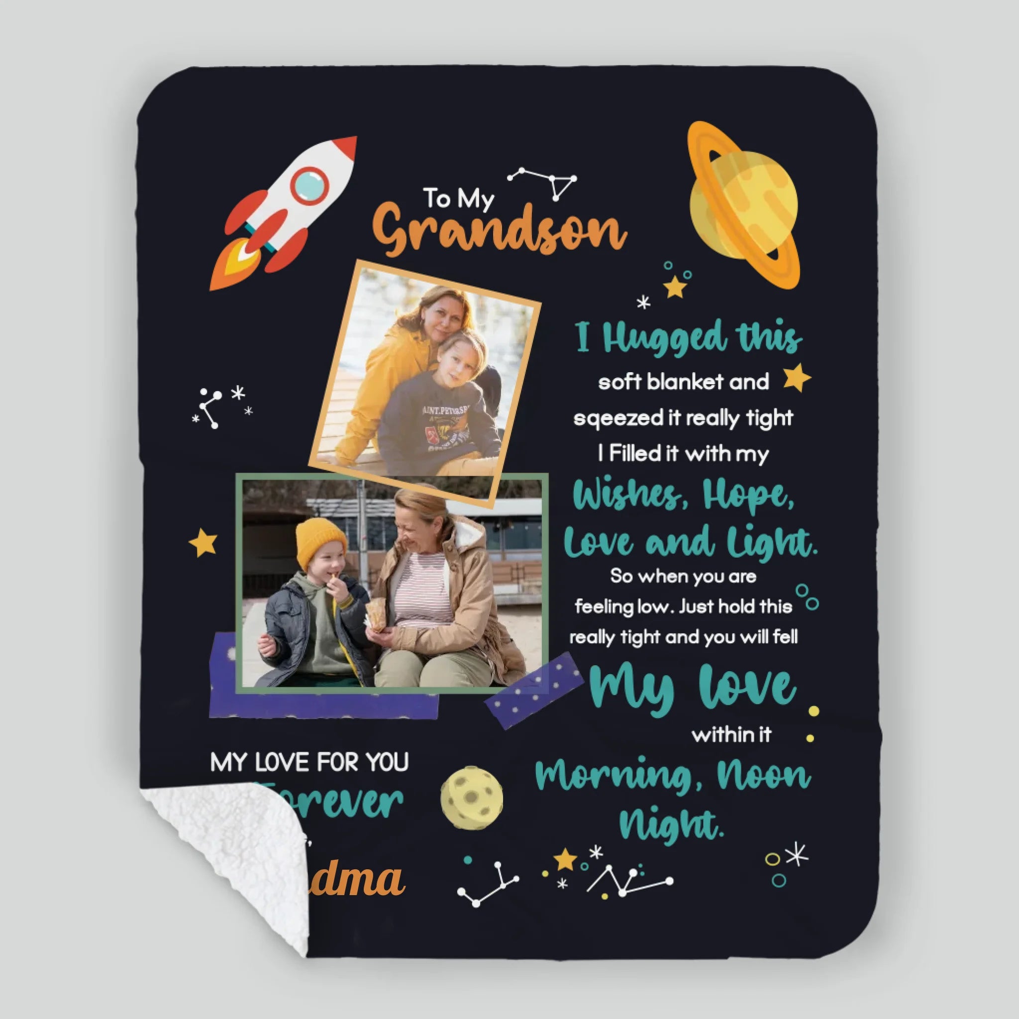 Personalized Blanket for Grandson – To My Grandson, You Are Loved Always - 89Prints