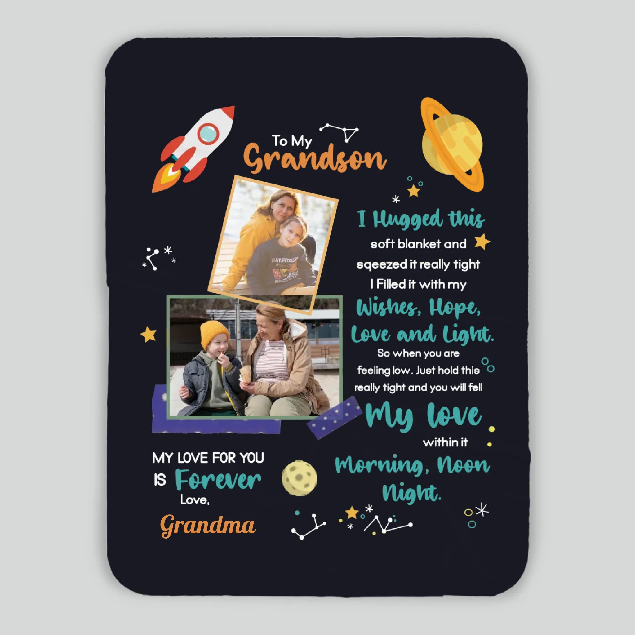 Personalized Blanket for Grandson – To My Grandson, You Are Loved Always - 89Prints