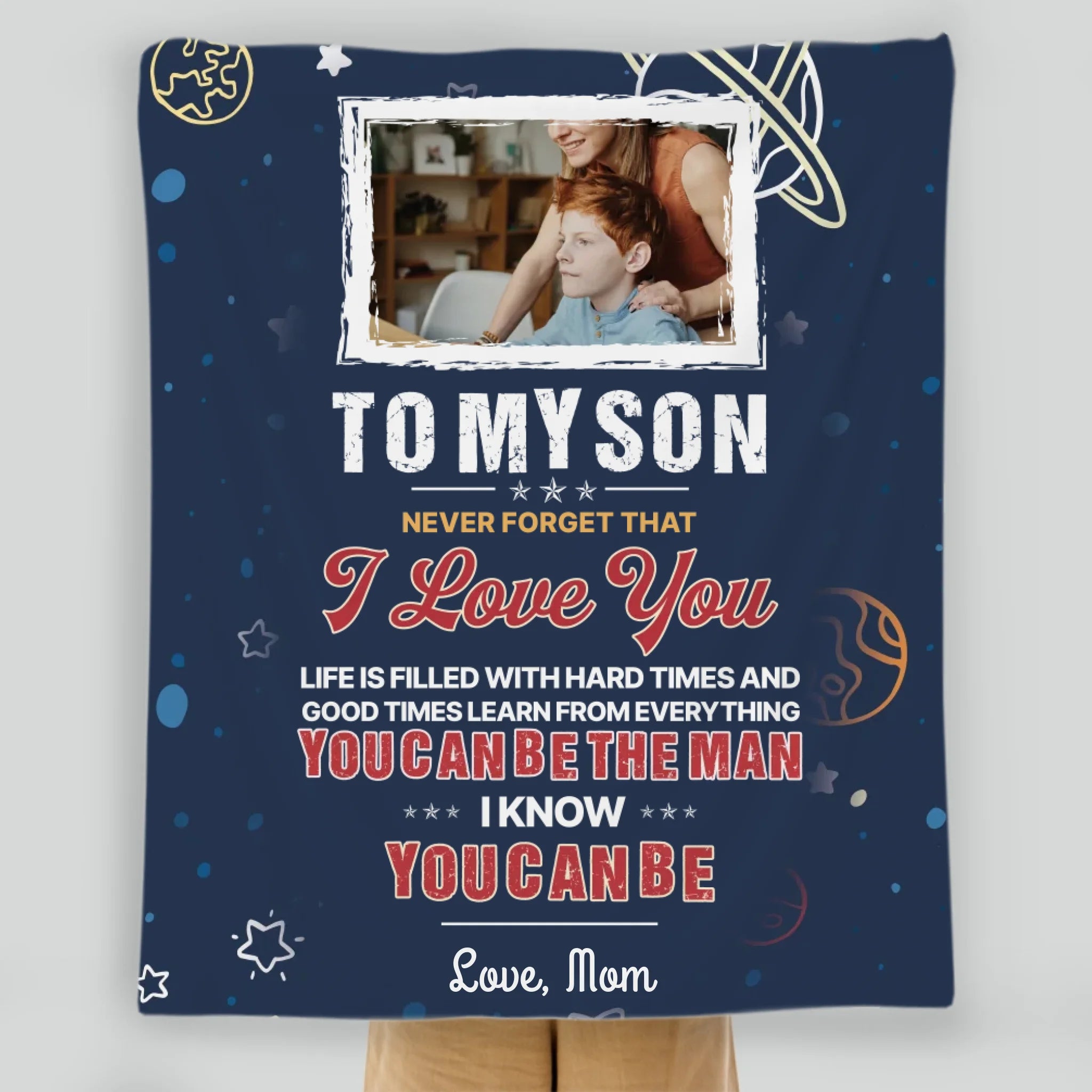 Personalized Blanket for Son – Carry My Love Wherever You Go - 89Prints