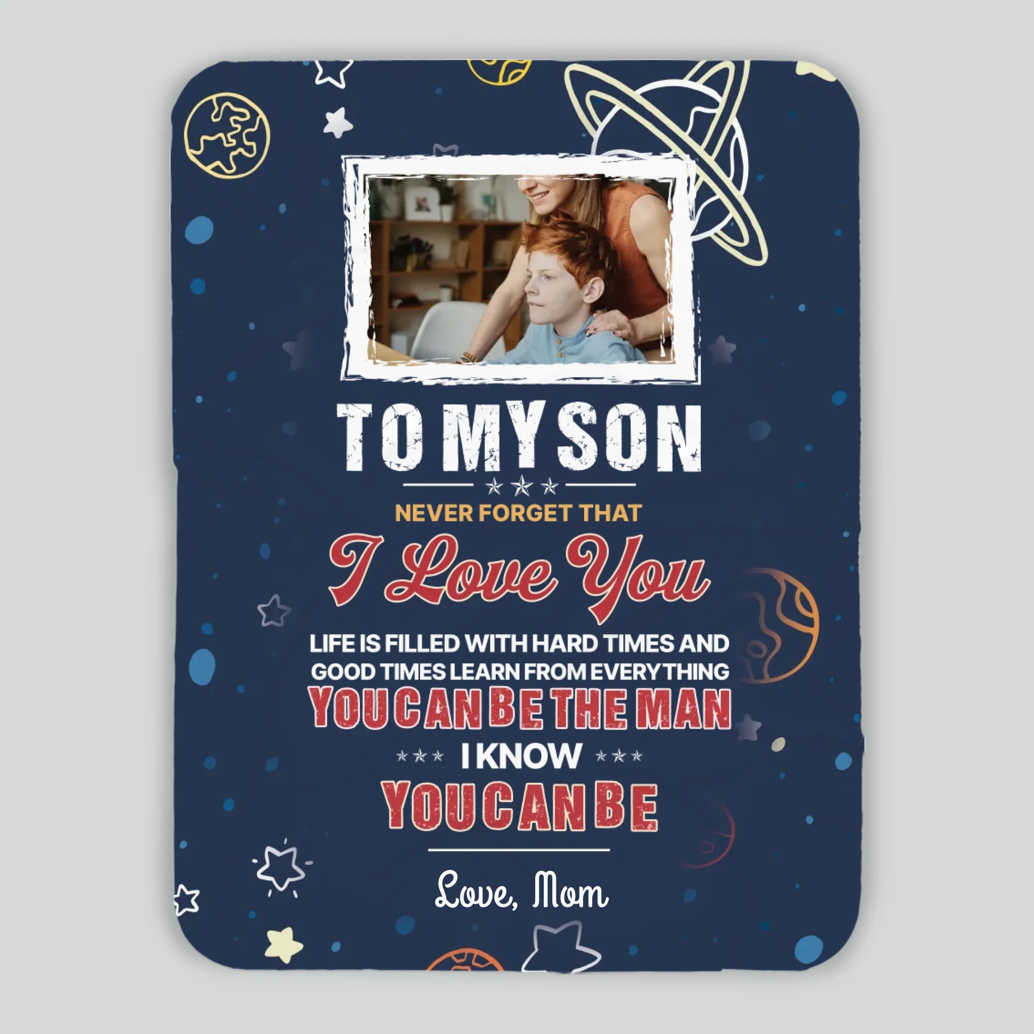 Personalized Blanket for Son – Carry My Love Wherever You Go - 89Prints