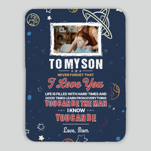 Personalized Blanket for Son – Carry My Love Wherever You Go - 89Prints