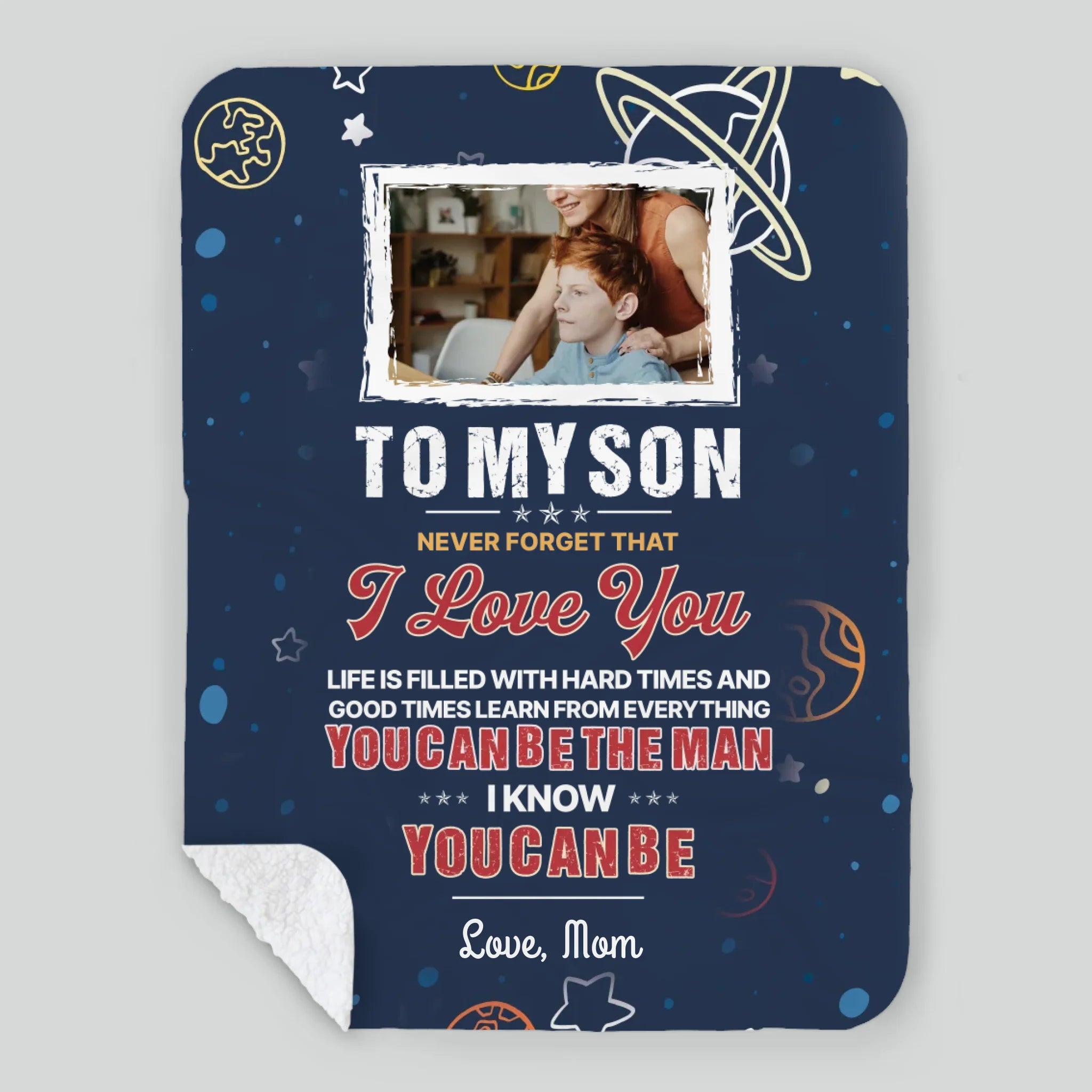 Personalized Blanket for Son – Carry My Love Wherever You Go - 89Prints