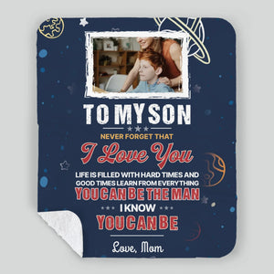 Personalized Blanket for Son – Carry My Love Wherever You Go - 89Prints