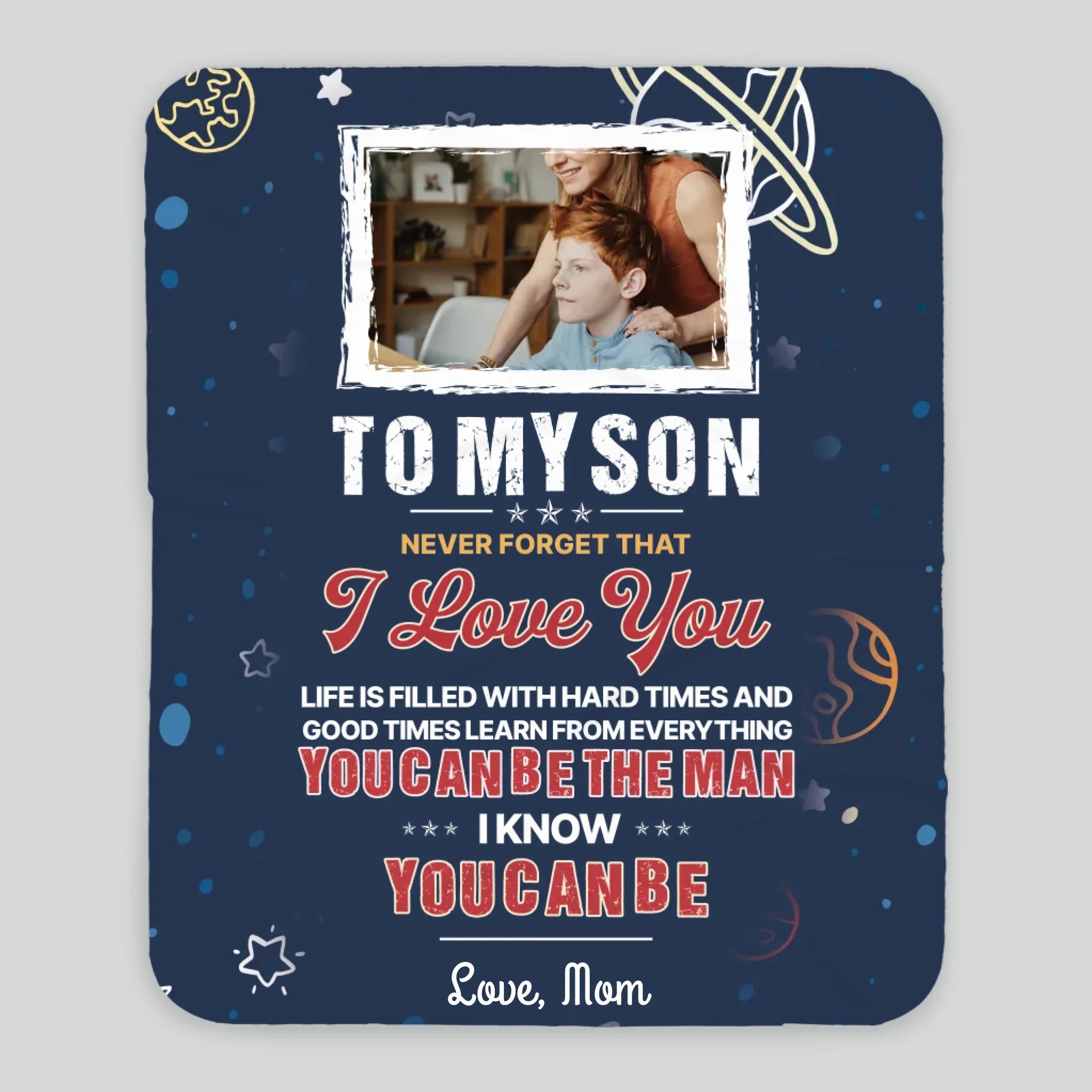 Personalized Blanket for Son – Carry My Love Wherever You Go - 89Prints