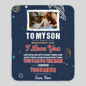 Personalized Blanket for Son – Carry My Love Wherever You Go - 89Prints