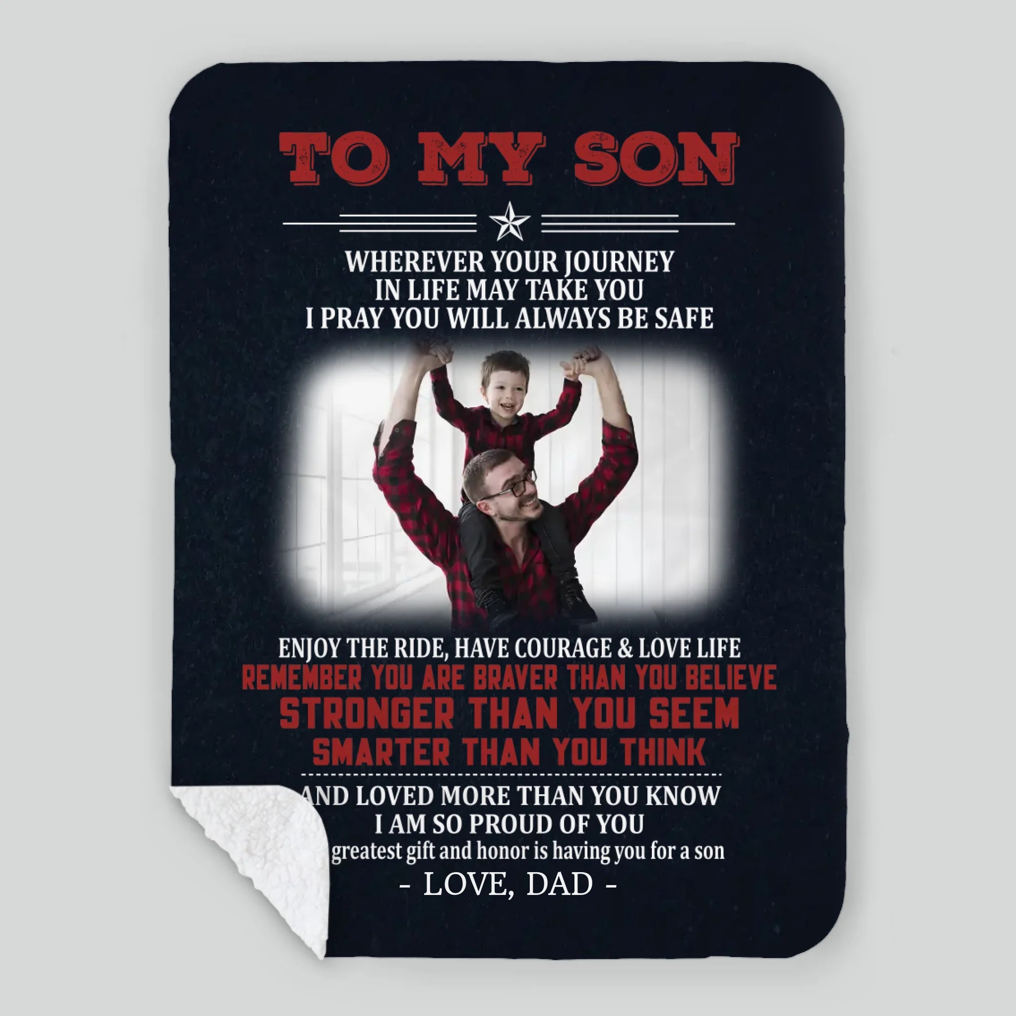 To My Son Blanket – Heartfelt Gift from Dad for Any Occasion - 89Prints