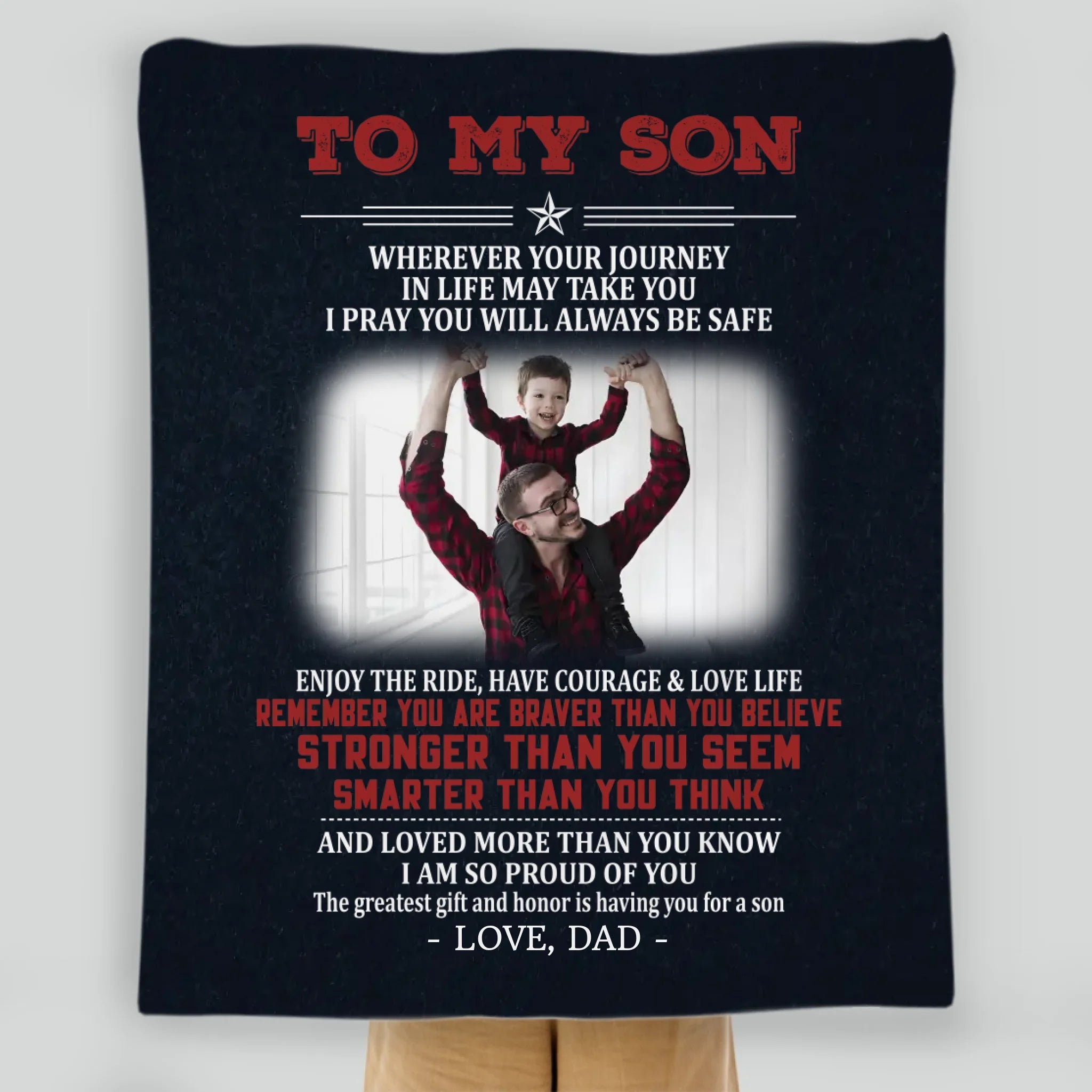 To My Son Blanket – Heartfelt Gift from Dad for Any Occasion - 89Prints