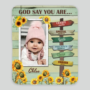 Personalized To My Son Blanket – God Says You Are Strong, Brave, Loved & Enough - 89Prints