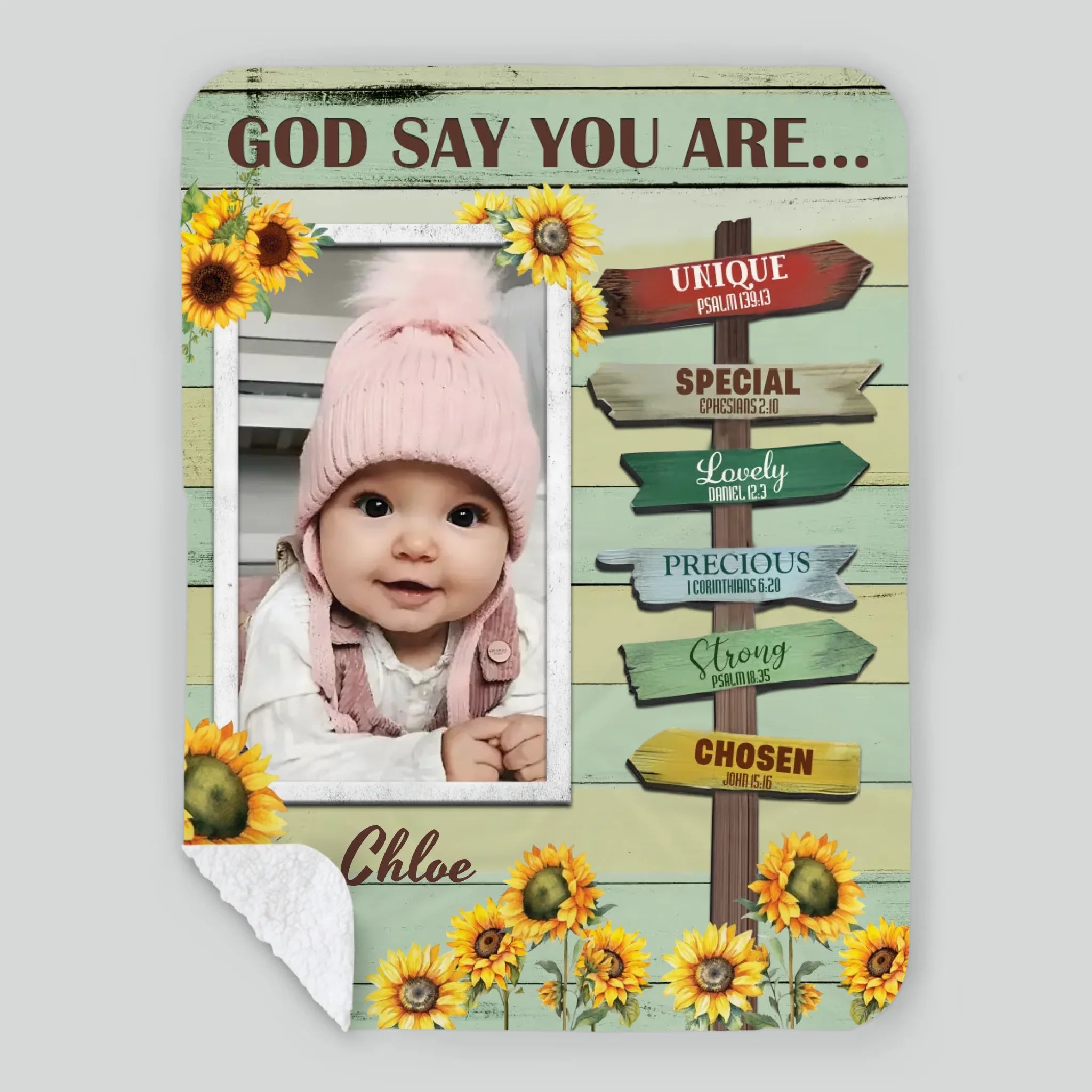 Personalized To My Son Blanket – God Says You Are Strong, Brave, Loved & Enough - 89Prints