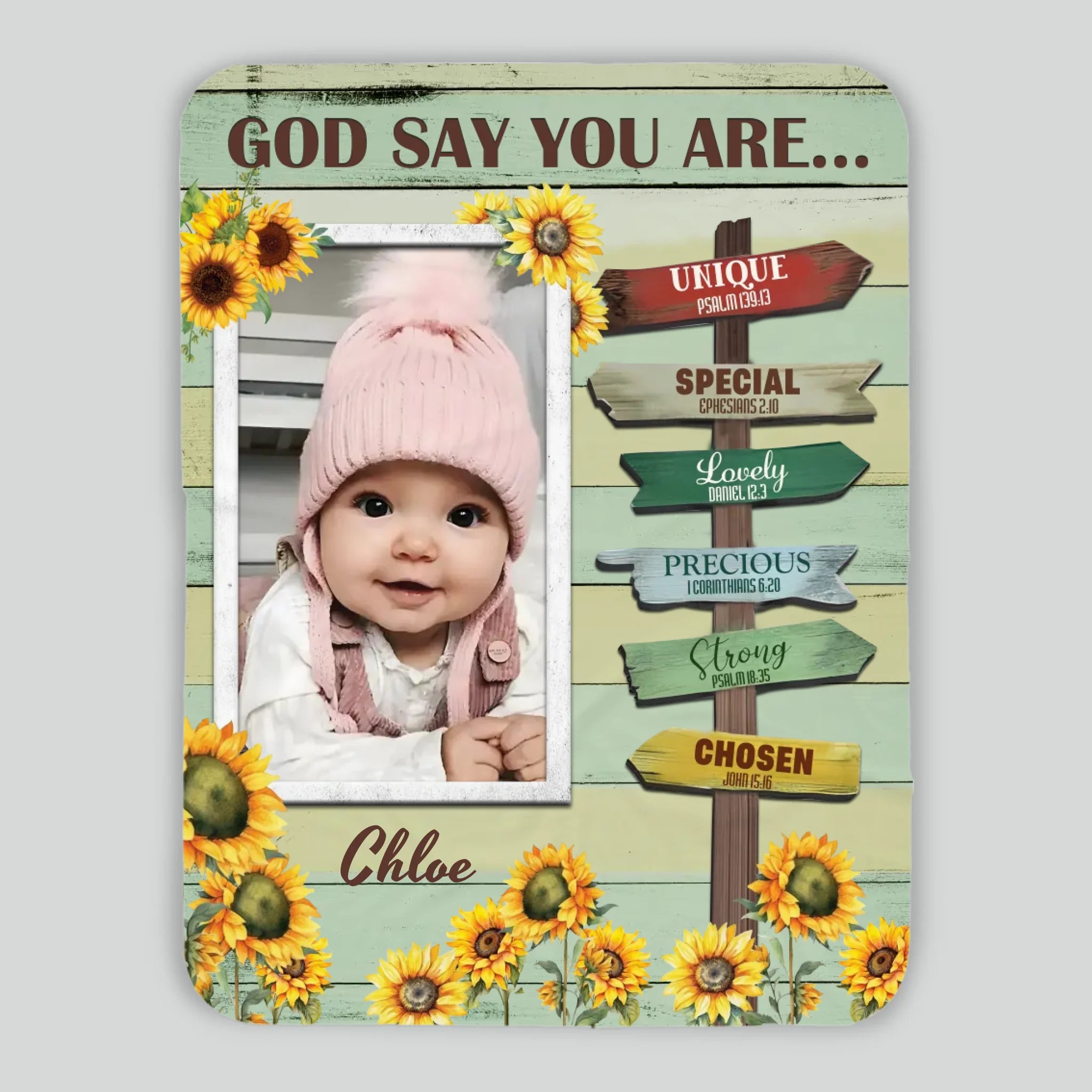 Personalized To My Son Blanket – God Says You Are Strong, Brave, Loved & Enough - 89Prints