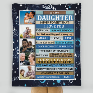 Personalized To My Daughter Blanket – Wrapped in My Love Always - 89Prints