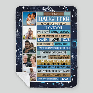 Personalized To My Daughter Blanket – Wrapped in My Love Always - 89Prints