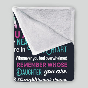 Personalized Blanket for Daughter – No Matter How Far, My Heart Is With You - 89Prints