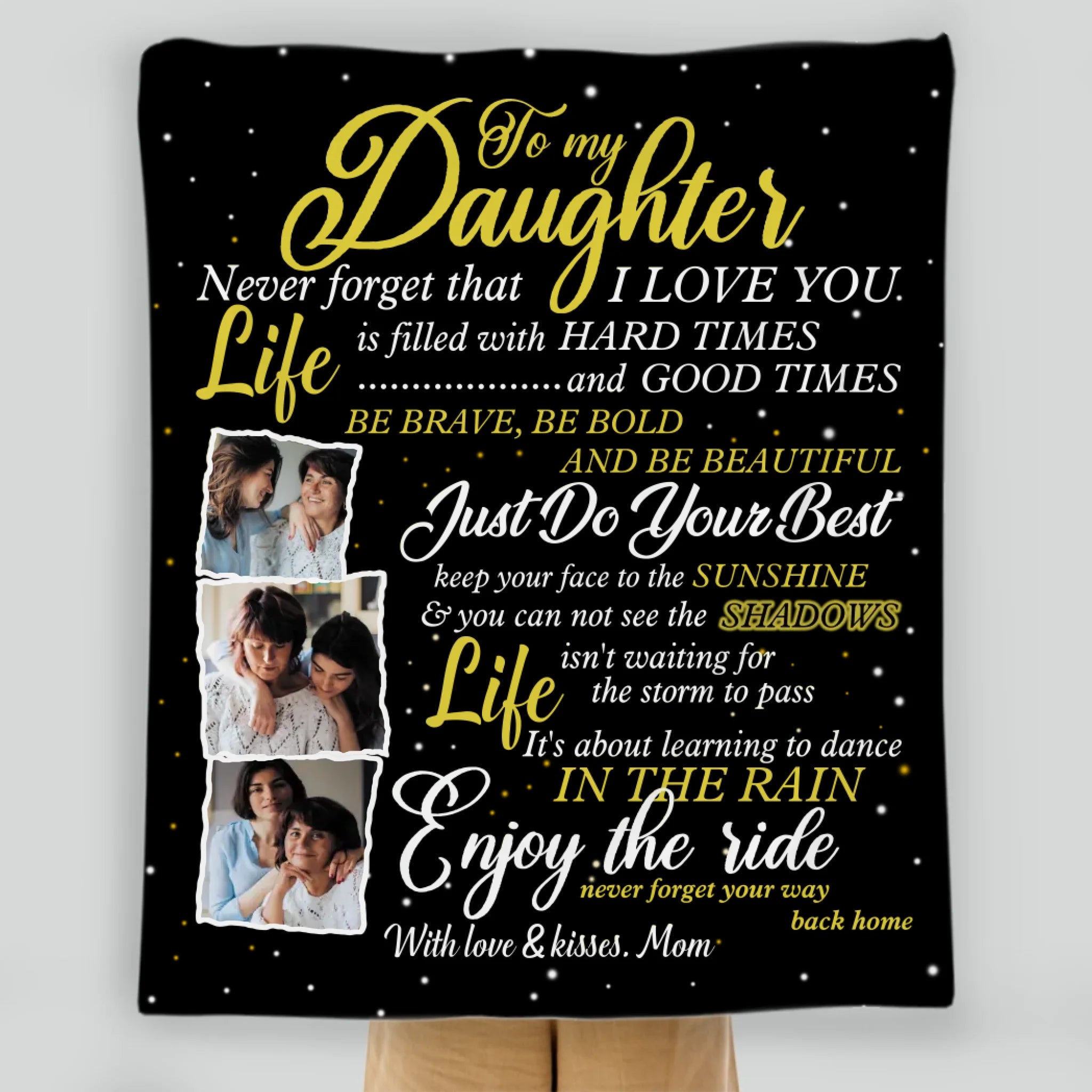 Personalized Daughter Blanket – A Warm Embrace from Afar - 89Prints